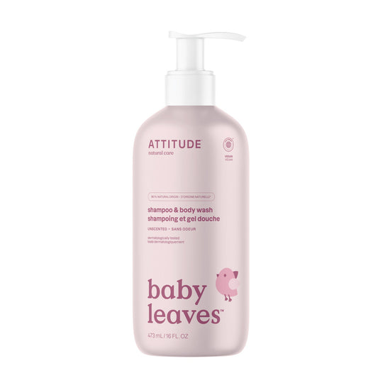 ATTITUDE baby leaves™ 2-in-1 Shampoo & Body Wash Fragrance-free 16615_en?_main? Unscented