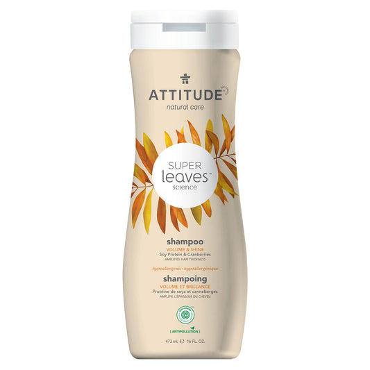 ATTITUDE Super leaves™ Shampoo Volume & Shine Amplifies hair thickness 11008_en?_main? 16 FL. OZ.